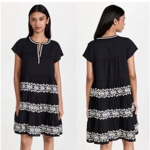 Anthropologie Roller Rabbit black dress oversized black XL 100% cotton